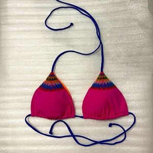 Hollister Swim String Multicolor Beaded Bikini Top Size M